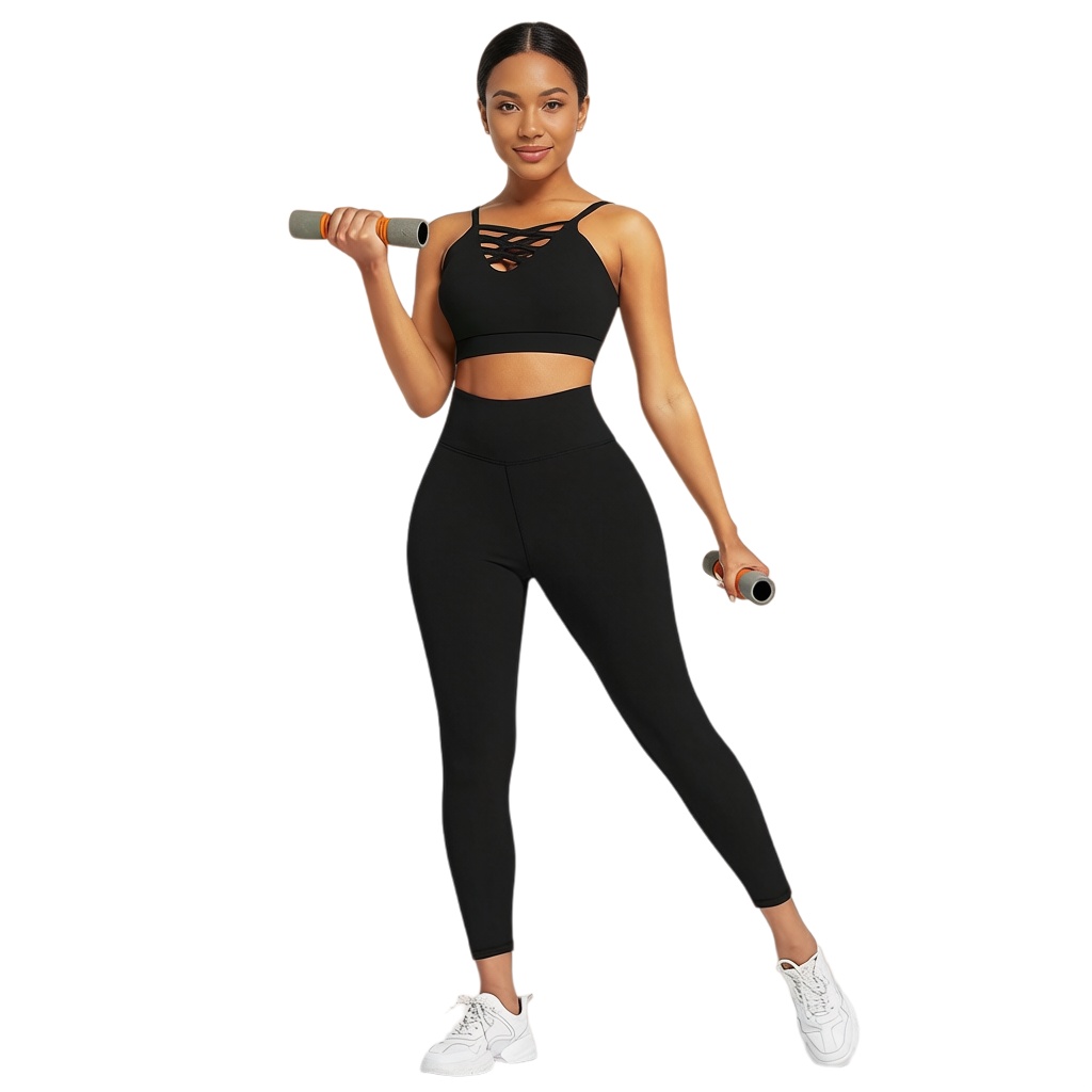 Fitness Yoga - 3 Parça Kadın Yoga Fitness Seti