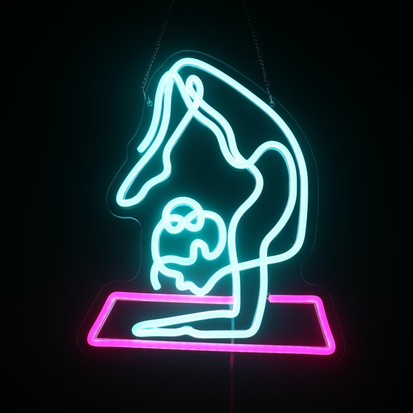 Yoga Fitness Rooms - Yoga Neon Tabelası Kısılabilir Led Duvar