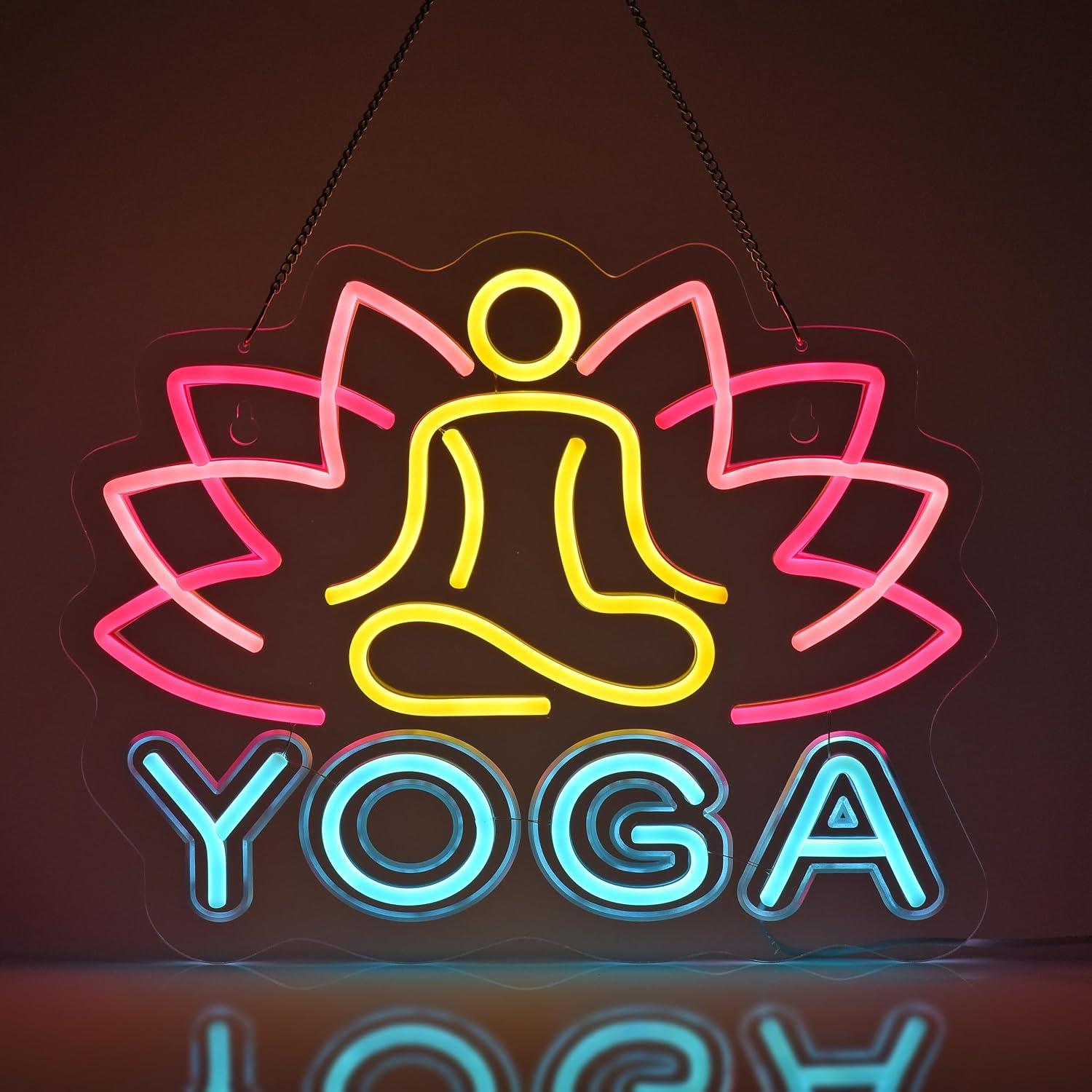 Yoga Fitness Rooms - Yoga Neon Tabelası Kısılabilir LED Neon
