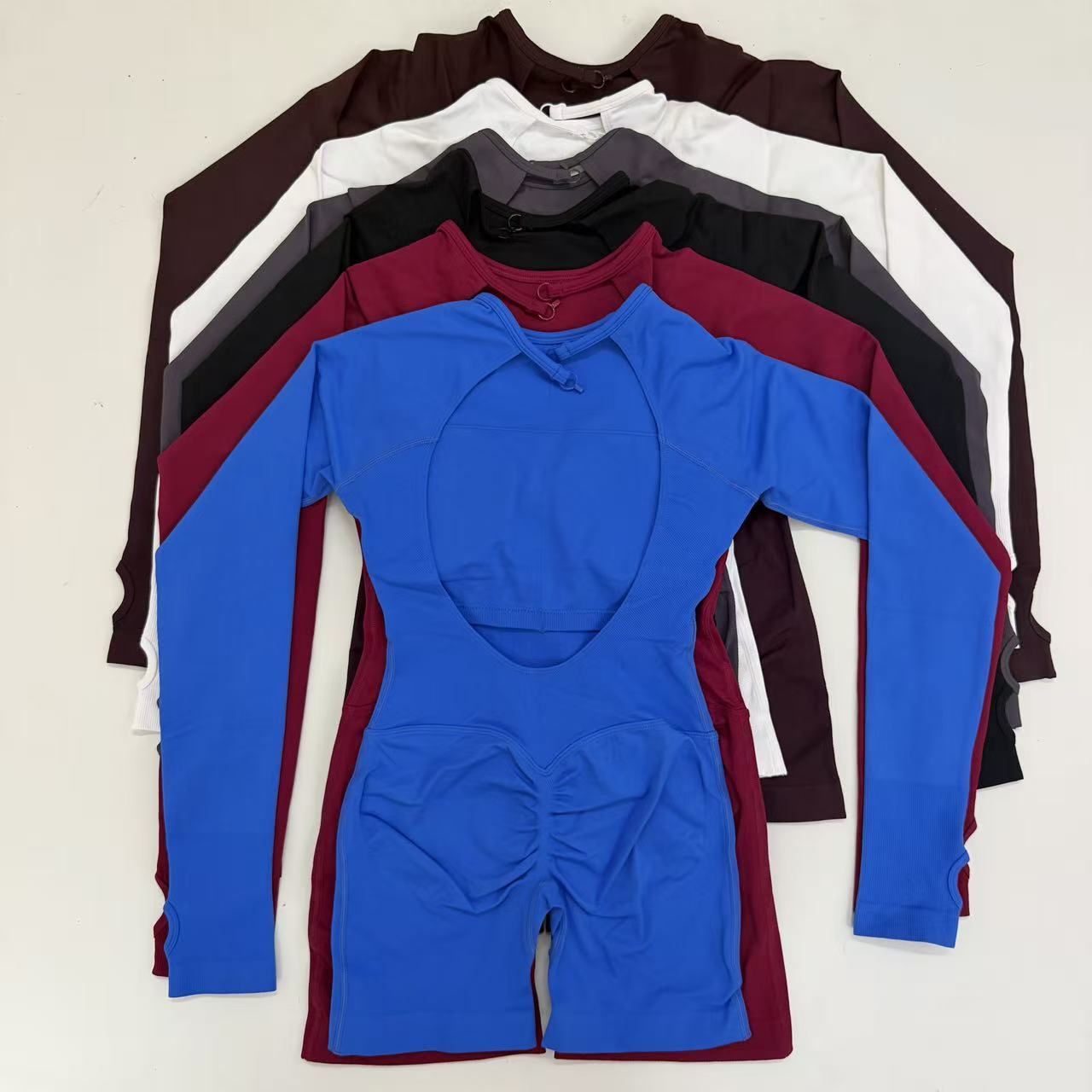Yoga Fitness Jumpsuit - Du Jia Uzun Kollu Tek Parça