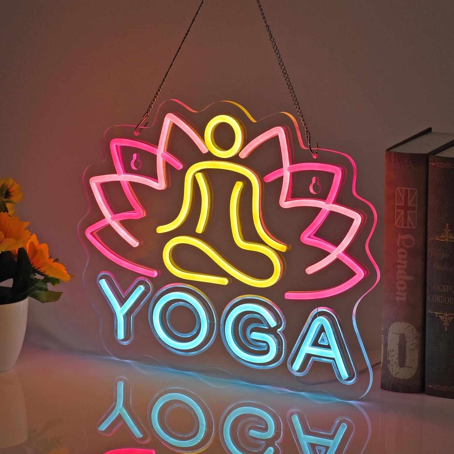 Yoga Neon Tabelası Neon Işıkla - Yoga Fitness Rooms incelemesi ve fiyatı