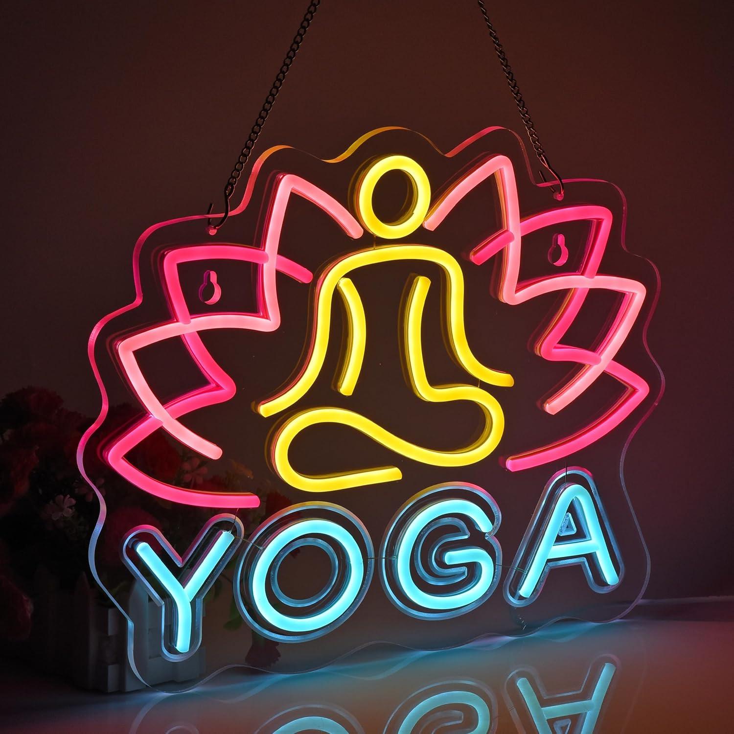 Yoga Neon Tabelası Neon Işıkla - Yoga Fitness Rooms incelemesi ve fiyatı