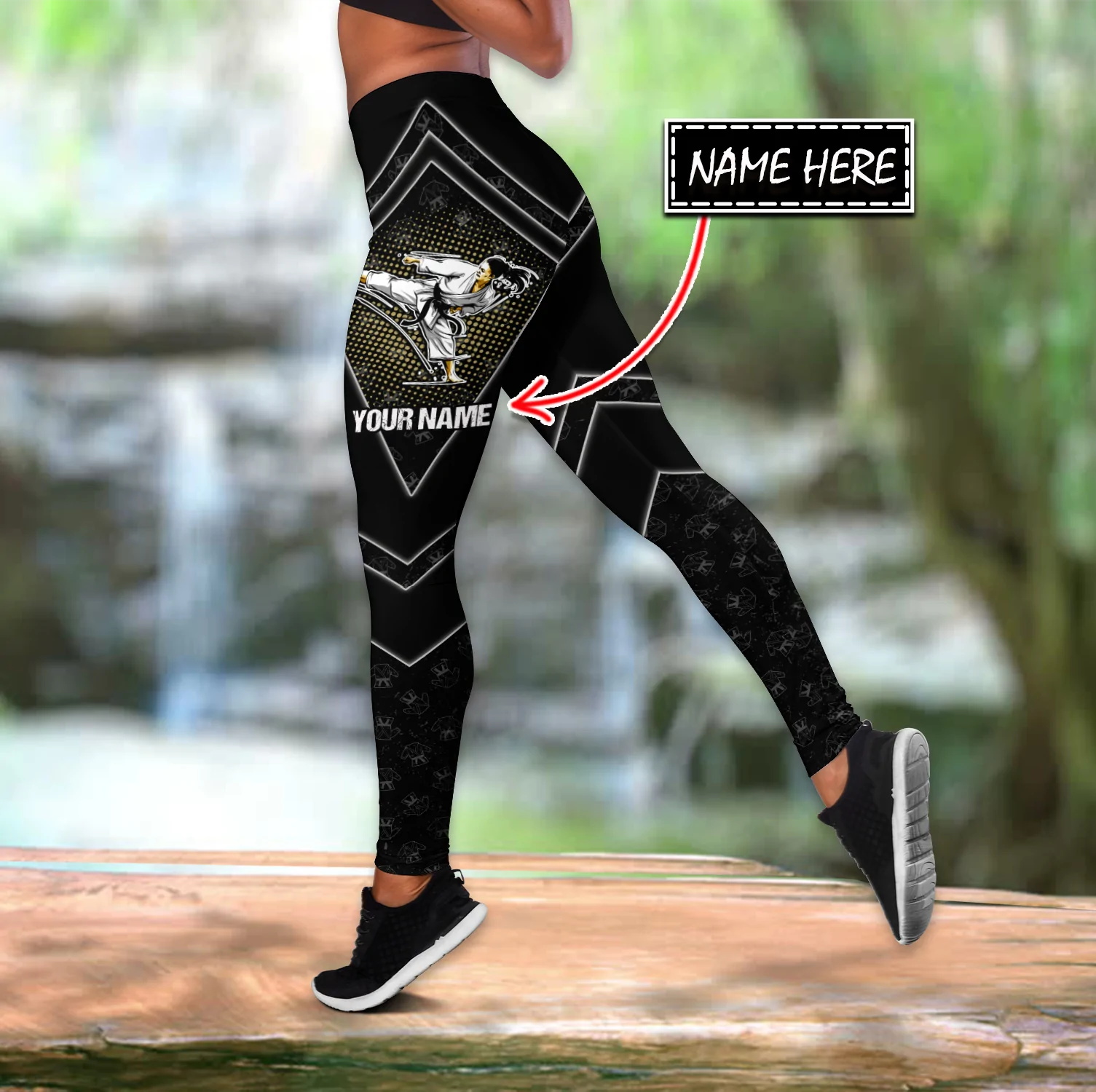 Özelleştirme Adı Karate 3D Bas - Yoga Fitness Name incelemesi ve fiyatı