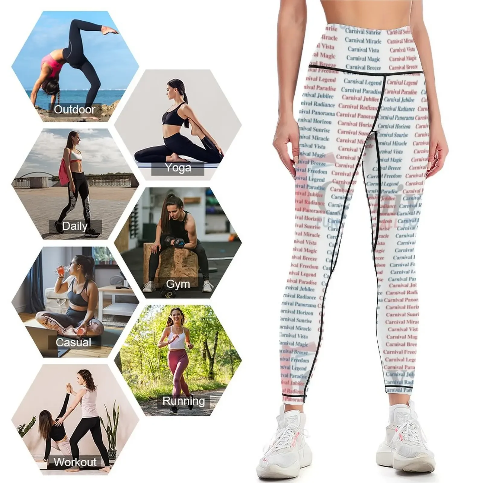 Karnaval Gemisi Desenli Tayt,  - Yoga Fitness Name incelemesi ve fiyatı